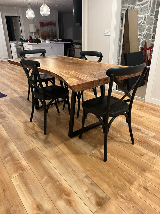 White Oak Slab Dining Table