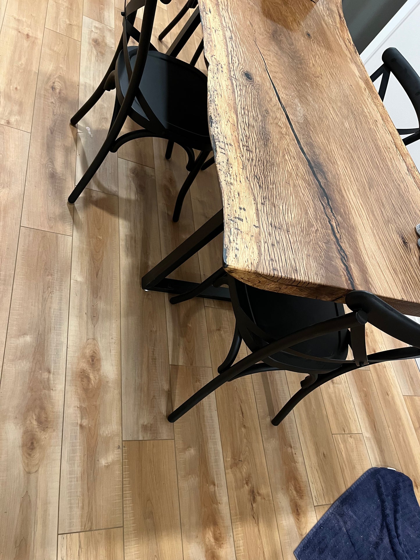 White Oak Slab Dining Table