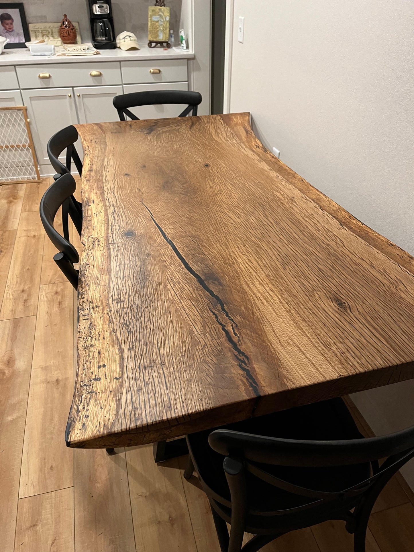 White Oak Slab Dining Table