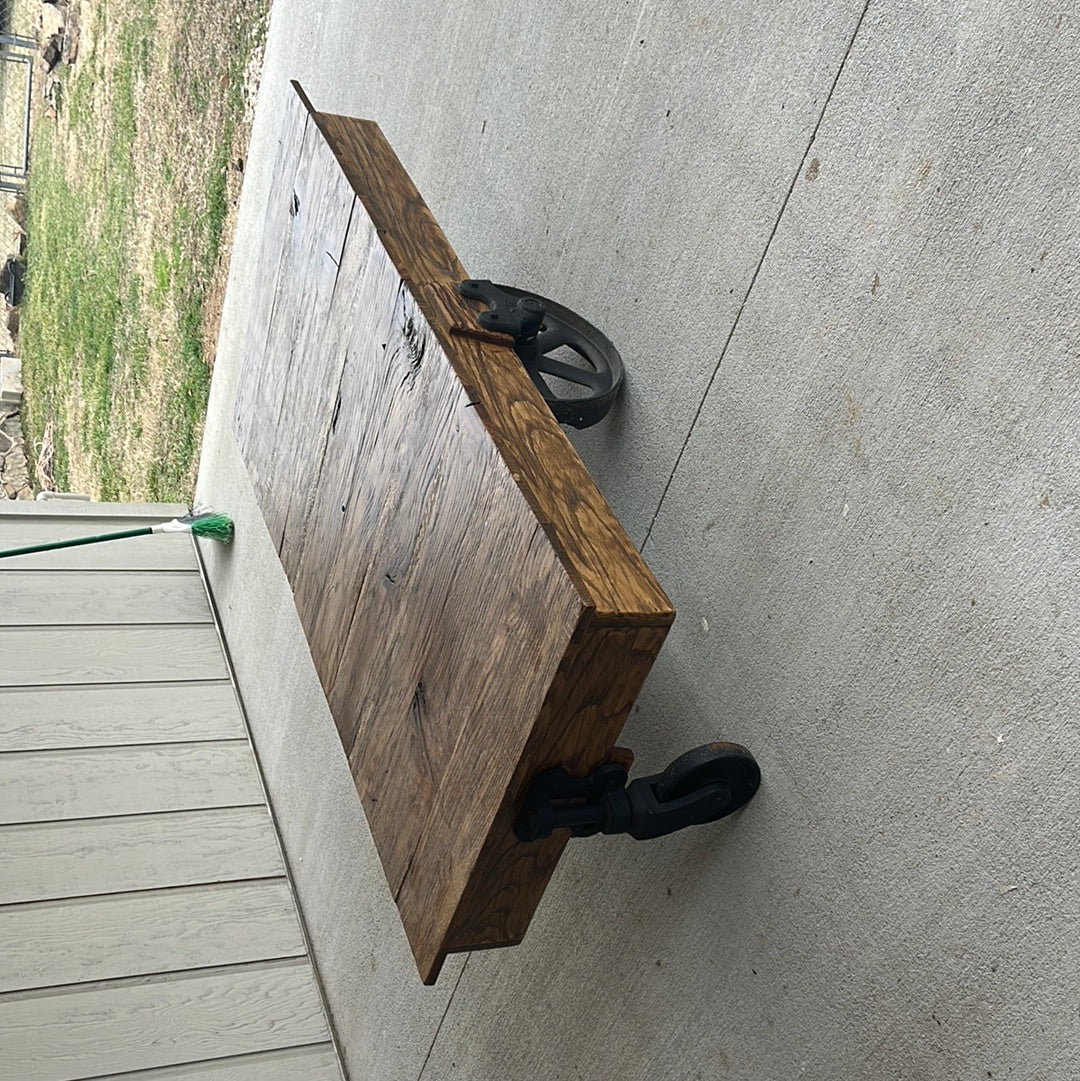 Railroad Cart Coffee Table made of Spalted White Oak