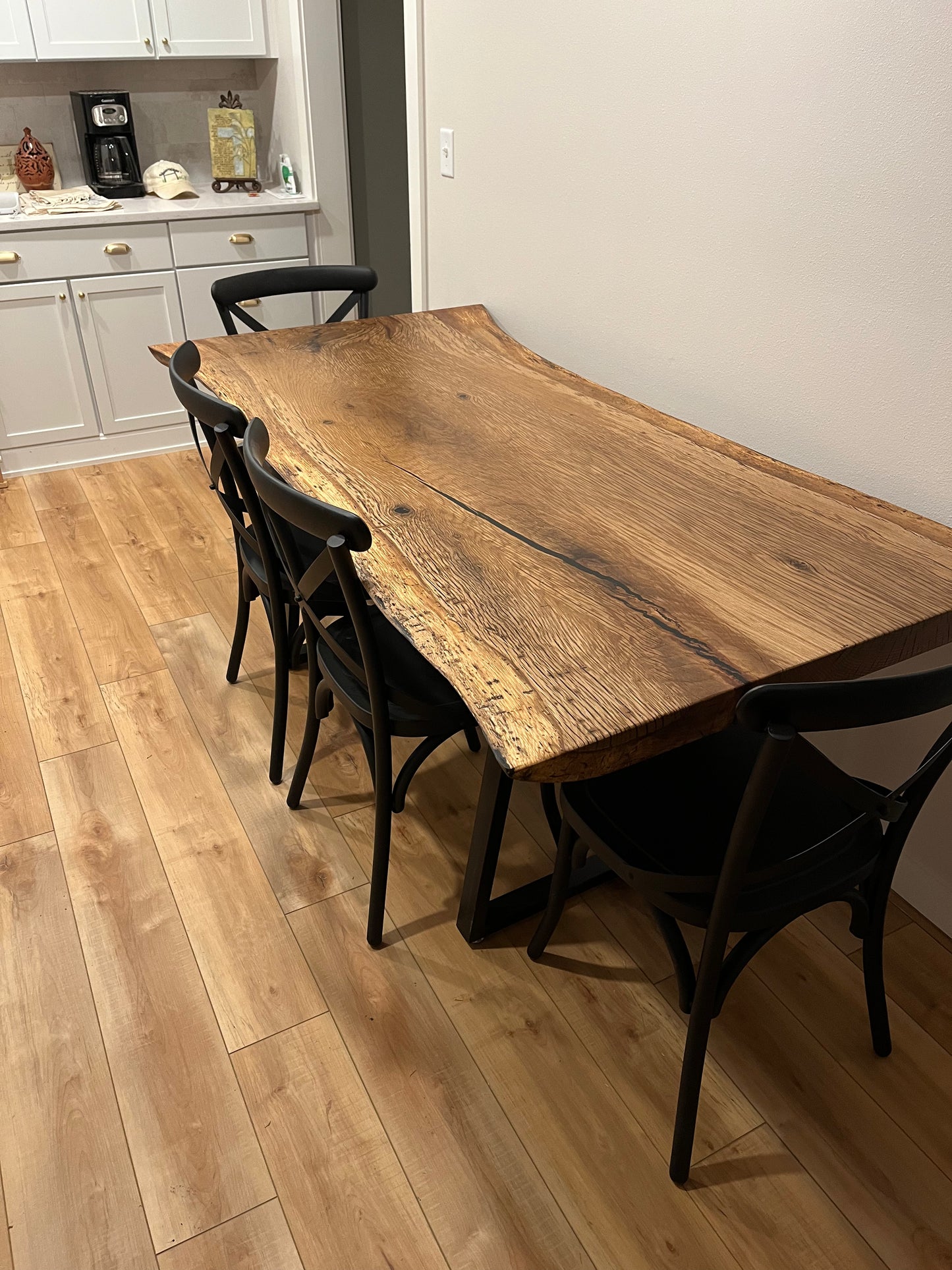 White Oak Slab Dining Table