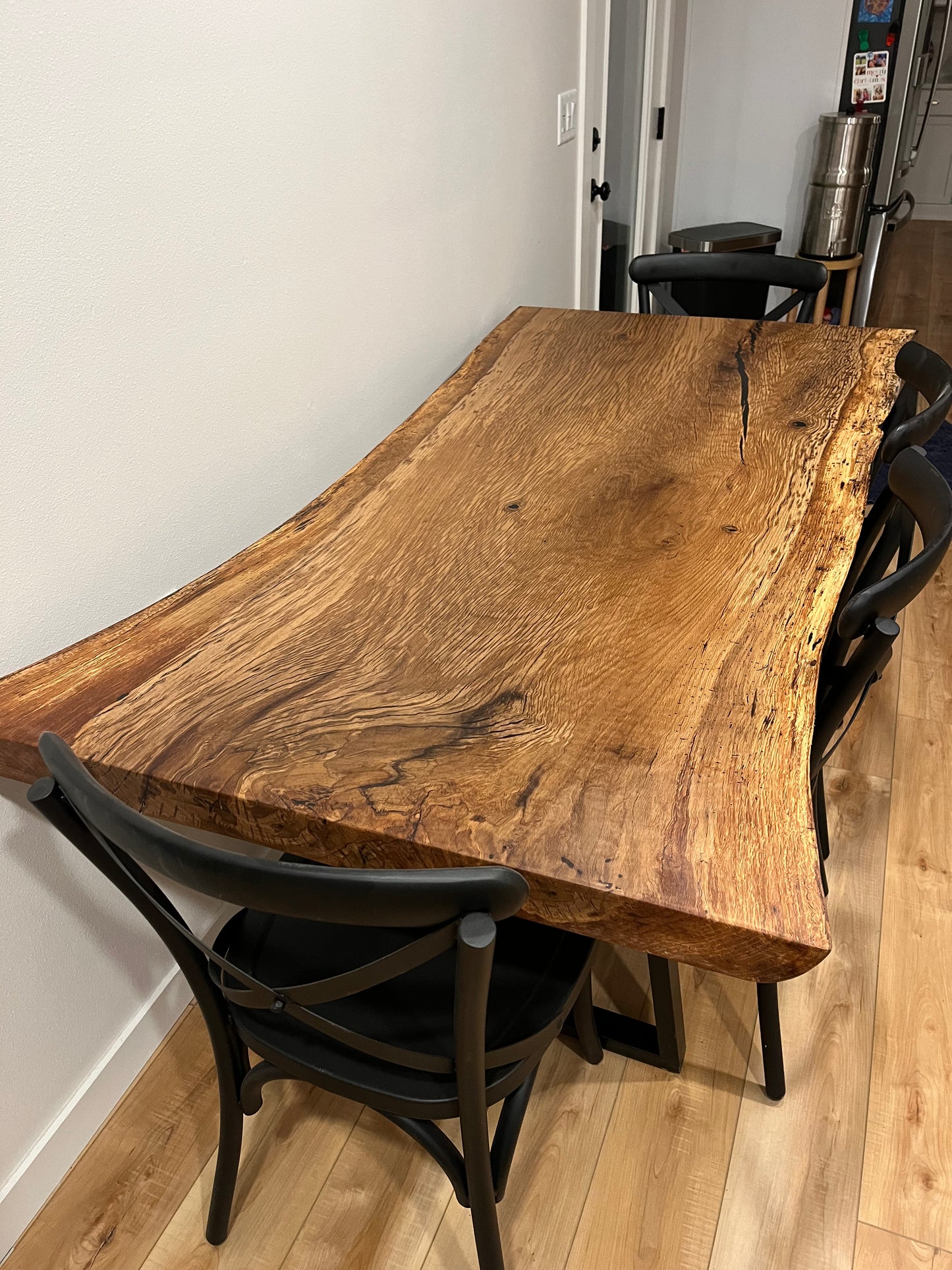 White Oak Slab Dining Table